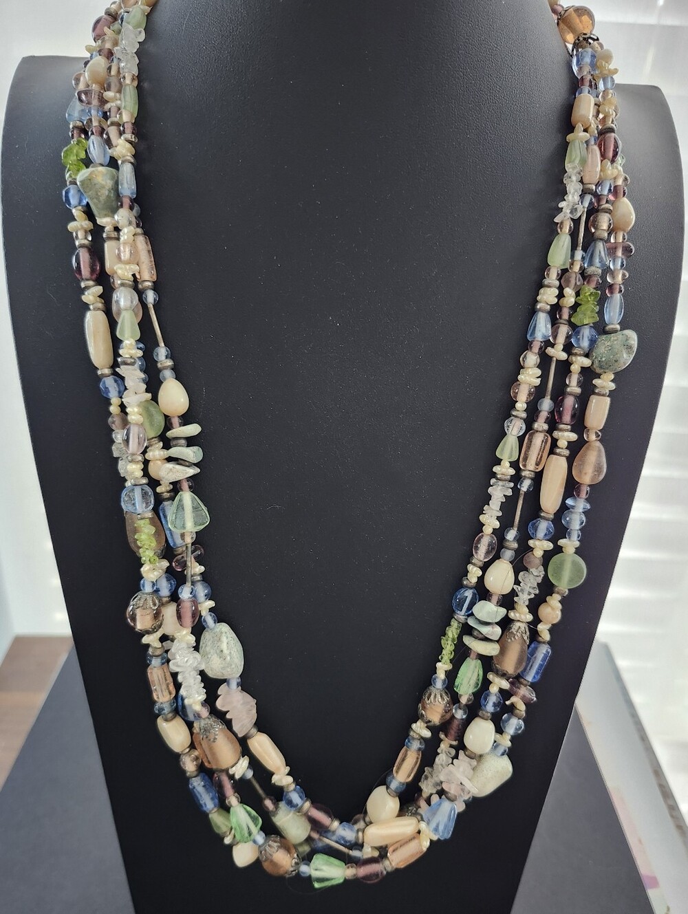 Stone and Glass Necklace